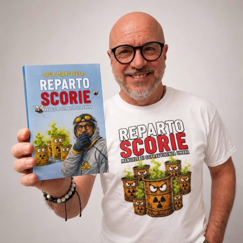 Luca Monticelli con il suo libro Reparto Scorie